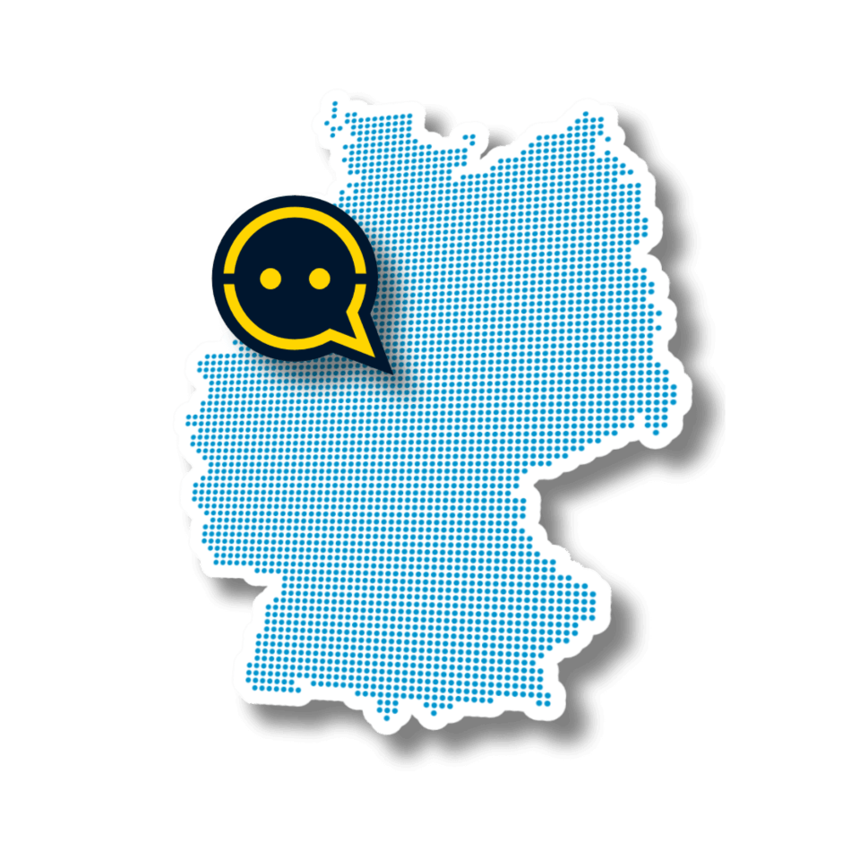 Deutschlandkarte mit Technik-Profi Logo